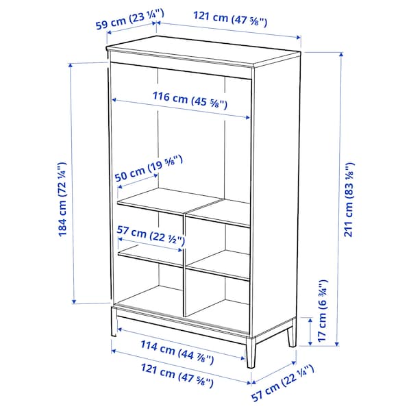 Ikea IDANÄS - Wardrobe, white, 121x211 cm