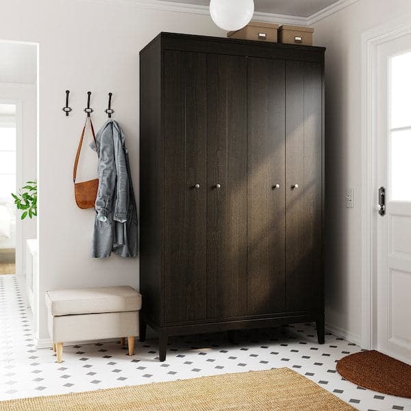 Ikea IDANÄS - Wardrobe, dark brown stained, 121x211 cm