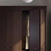 IDANÄS - Wardrobe, dark brown stained, 121x211 cm - best price from Maltashopper.com 50458831