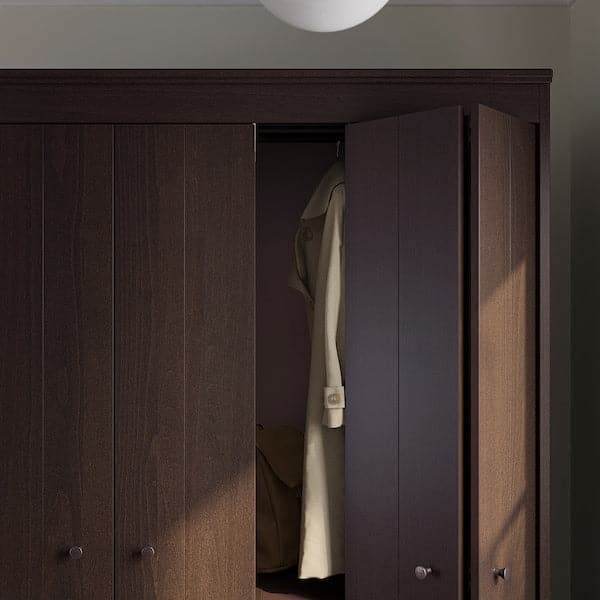 Ikea IDANÄS - Wardrobe, dark brown stained, 121x211 cm