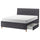 IDANÄS upholstered storage bed, Gunnared dark grey, 180x200 cm