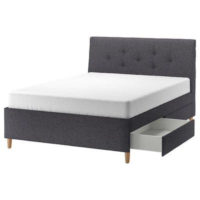 IDANÄS - Upholstered bed with drawers , 160x200 cm - best price from Maltashopper.com 90447176