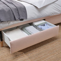 IDANÄS Upholstered storage bed Gunnared pale pink 180x200 cm , 180x200 cm - Premium Beds & Accessories from Ikea - Just €1103.99! Shop now at Maltashopper.com