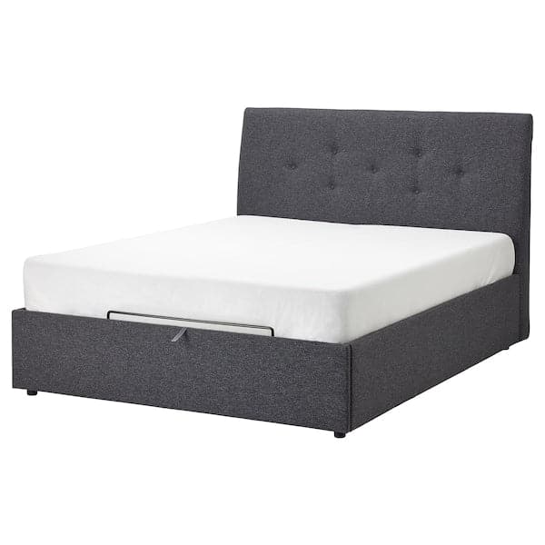 Ikea IDANÄS Upholstered bed with storage - Gunnared dark grey 160x200 cm , 160x200 cm