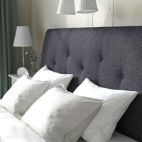 IDANÄS Upholstered bed with storage - Gunnared dark grey 160x200 cm , 160x200 cm - best price from Maltashopper.com 10458970