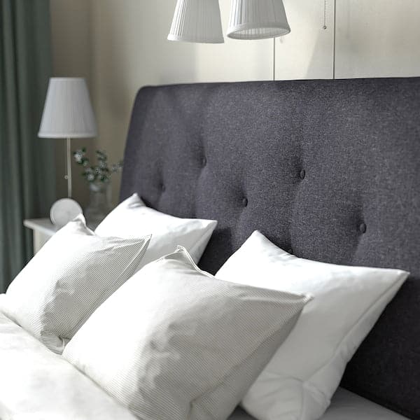Ikea IDANÄS Upholstered bed with storage - Gunnared dark grey 160x200 cm , 160x200 cm