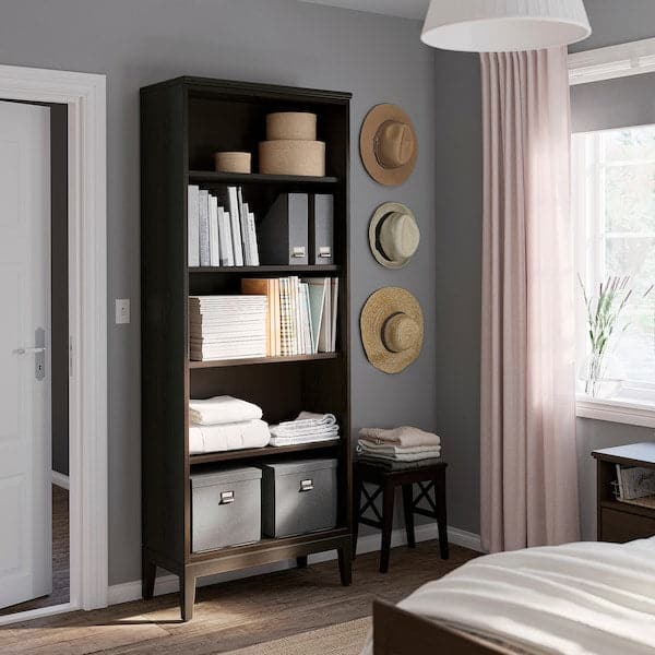 IDANÄS - Bookcase, dark brown stained, 81x39x211 cm - best price from Maltashopper.com 00487831
