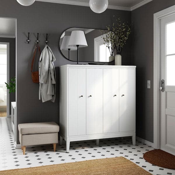 Ikea IDANÄS - Cabinet with bi-folding doors, white, 121x135 cm