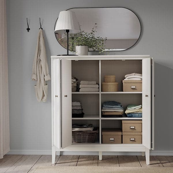 Ikea IDANÄS - Cabinet with bi-folding doors, white, 121x135 cm