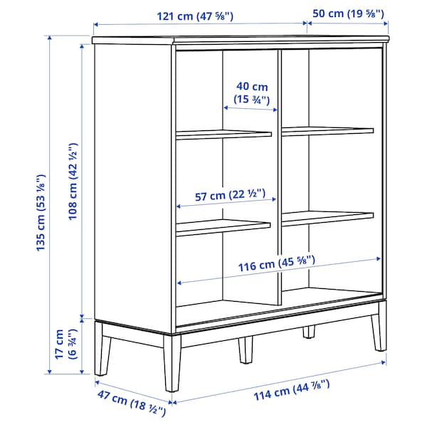 IDANÄS - Cabinet with bi-folding doors, white, 121x135 cm - Premium Living Room Furniture Sets from Ikea - Just €414.99! Shop now at Maltashopper.com
