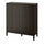 IDANÄS - Cabinet with bi-folding doors, dark brown stained, 121x135 cm