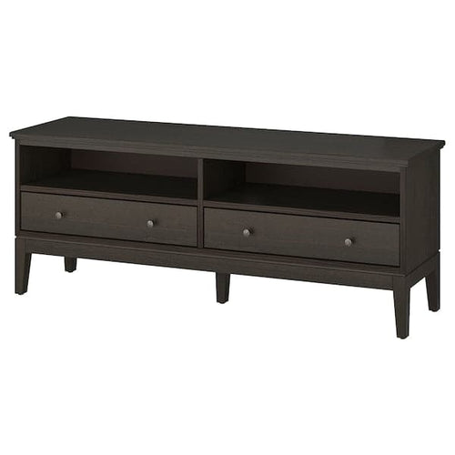 IDANÄS - TV bench, dark brown stained, 162x40x63 cm