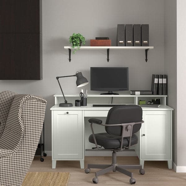 IDANÄS - Desk with add-on unit, white - best price from Maltashopper.com 59483992