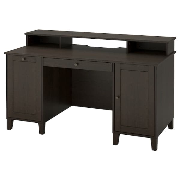 IDANÄS - Desk with add-on unit, brown