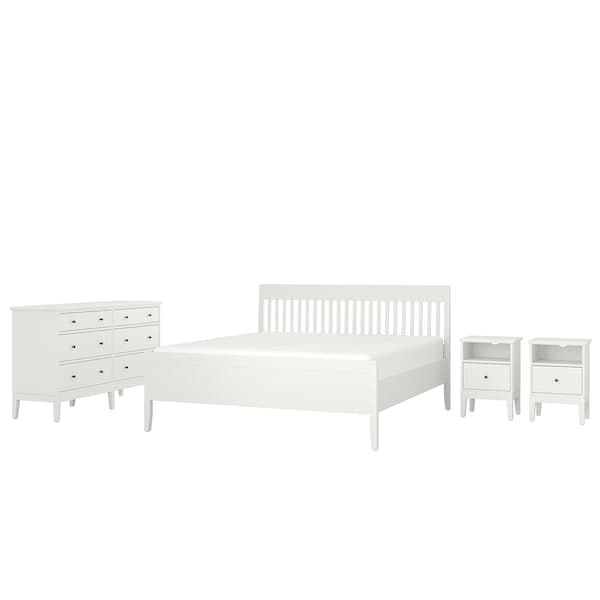 IDANÄS - 4-piece bedroom set, white, 180x200 cm - best price from Maltashopper.com 19499594