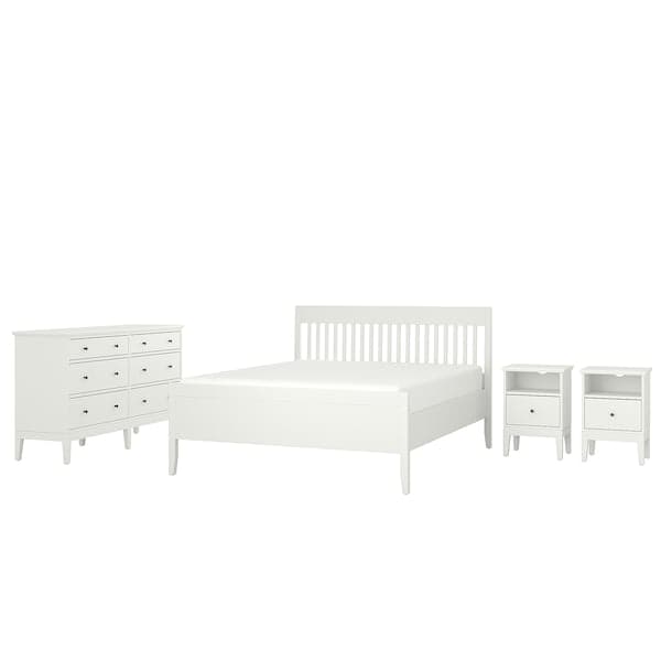 IDANÄS - 4-piece bedroom set, white, 140x200 cm - best price from Maltashopper.com 99499590