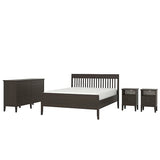 IDANÄS bedroom furniture, set of 4, dark brown, 140x200 cm