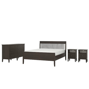 Ikea IDANÄS - 4-piece bedroom set, dark brown,160x200 cm