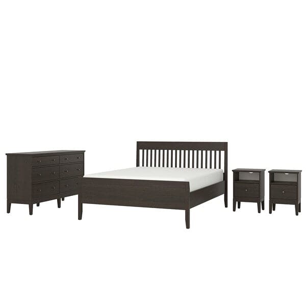 Ikea IDANÄS - 4-piece bedroom set, dark brown, 160x200 cm