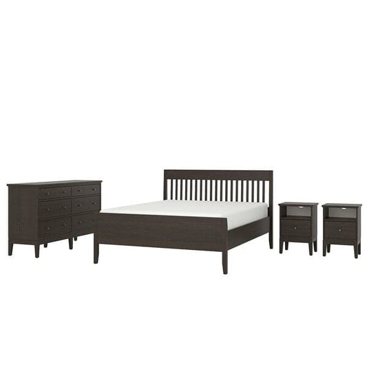 Ikea IDANÄS - 4-piece bedroom set, dark brown, 160x200 cm