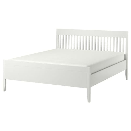 IDANÄS Bed frame, white/Lindbåden, 180x200 cm