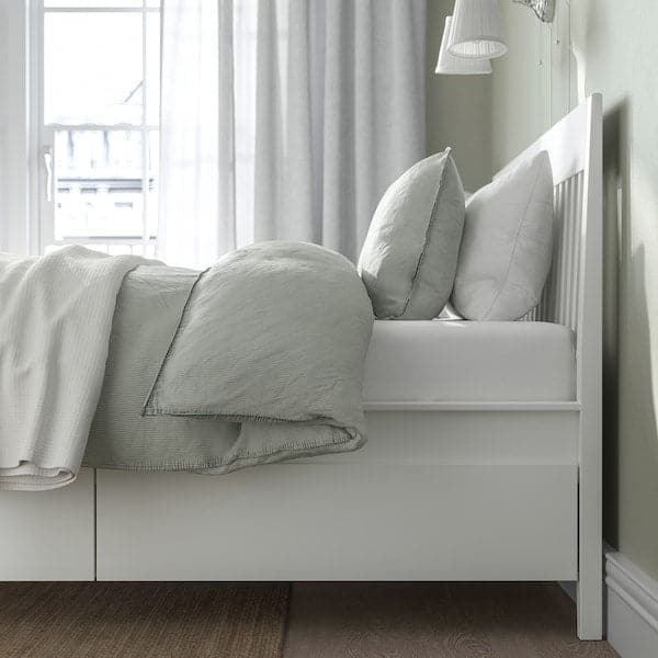 IDANÄS Bed structure with drawers - white/Leirsund 140x200 cm - best price from Maltashopper.com 19392220