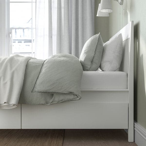 IDANÄS Bed frame with drawers, white/Lindbåden, 180x200 cm - best price from Maltashopper.com 39494944