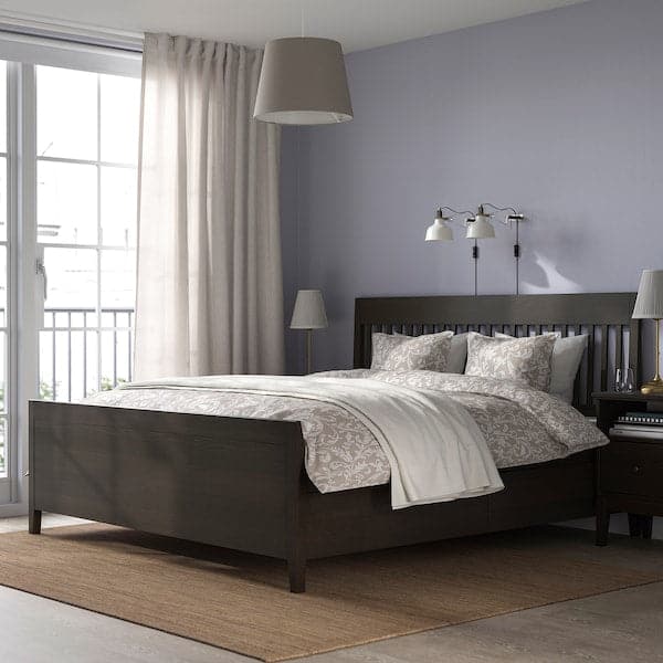IDANÄS Bed frame with drawers - dark brown/Leirsund 180x200 cm , 180x200 cm - best price from Maltashopper.com 29392229