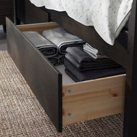 IDANÄS Bed frame with drawers, dark brown/Lindbåden, 160x200 cm - Premium Furniture from Ikea - Just €791.99! Shop now at Maltashopper.com