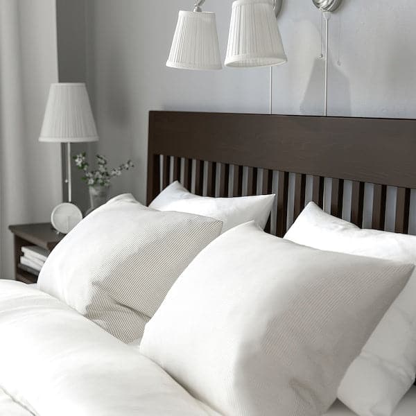 IDANÄS Bed frame with drawers - dark brown treated with mordant 160x200 cm , 160x200 cm - best price from Maltashopper.com 90458867