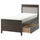 IDANÄS bed frame with storage, dark brown stained, 90x200 cm