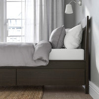 IDANÄS Bed frame with storage, dark brown/Lindbåden, 90x200 cm - best price from Maltashopper.com 79494937