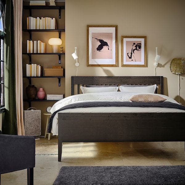 Ikea IDANÄS Bed structure - dark brown/Leirsund 180x200 cm