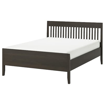 IDANÄS Bed frame, dark brown/Lindbåden, 160x200 cm , - best price from Maltashopper.com 09494931