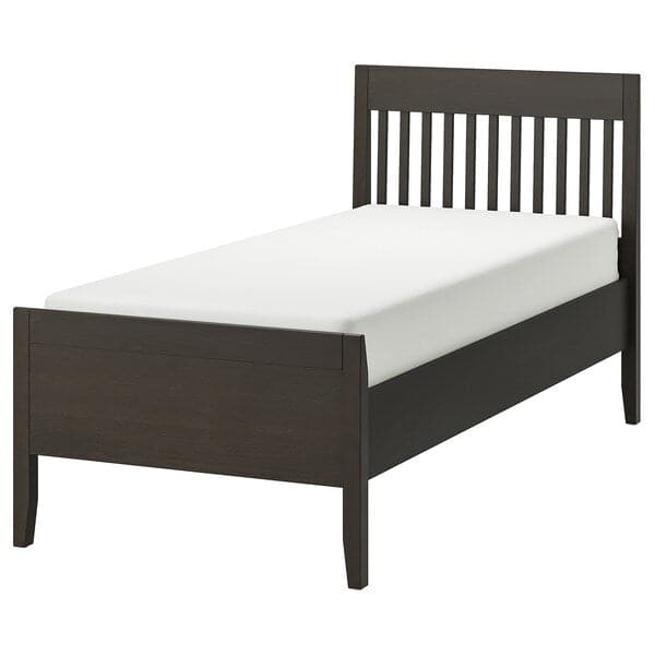 IDANÄS Bed frame, dark brown/Lindbåden, 90x200 cm - best price from Maltashopper.com 19494935