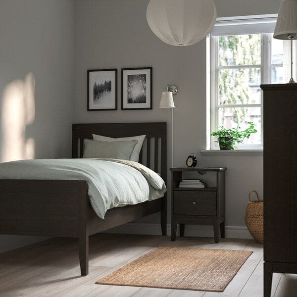 IDANÄS Bed frame, dark brown/Lindbåden, 90x200 cm - best price from Maltashopper.com 19494935