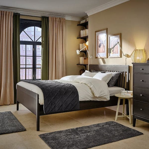 IDANÄS Bed frame - dark brown/Lönset 160x200 cm , 160x200 cm