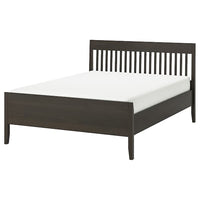 IDANÄS bed frame, dark brown stained, 160x200 cm