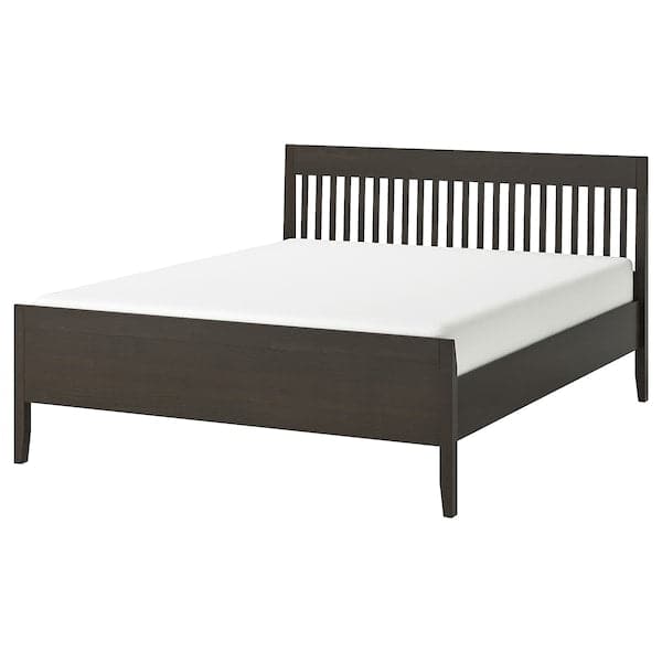 IDANÄS Bed structure - dark brown treated with biting 180x200 cm