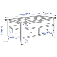 IDANÄS - Coffee table, white, 107x55 cm - best price from Maltashopper.com 20487873