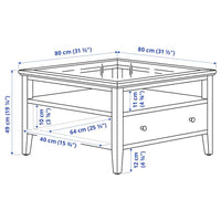 IDANÄS - Coffee table, white, 80x80 cm - best price from Maltashopper.com 40500005