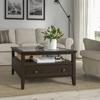 IDANÄS - Coffee table, dark brown stained, 80x80 cm - best price from Maltashopper.com 10500002