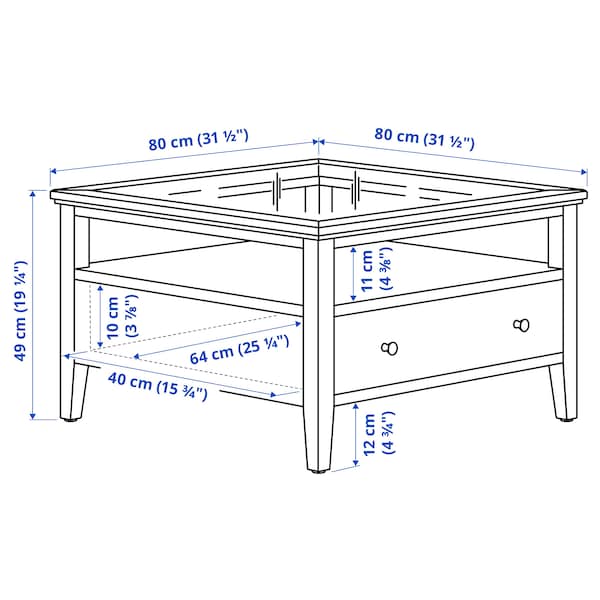 Ikea IDANÄS - Coffee table, dark brown stained, 80x80 cm
