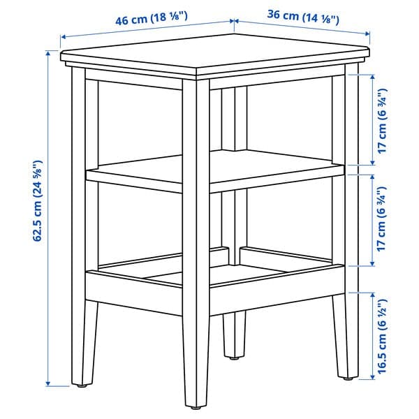 IDANÄS - Side table, dark brown stained, 46x36 cm - best price from Maltashopper.com 60496045