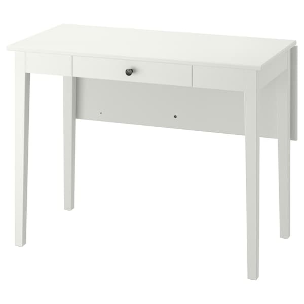 IDANÄS - Drop-leaf table, white, 51/86x96 cm