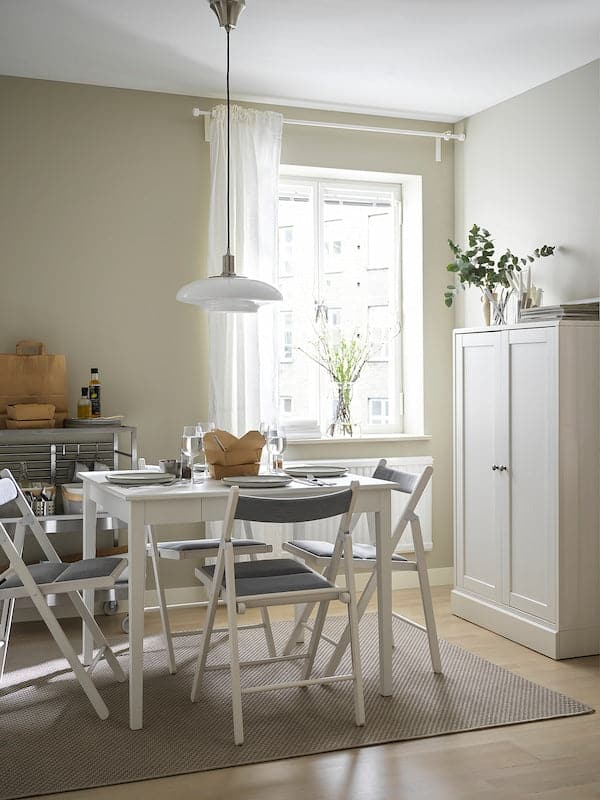 Ikea IDANÄS - Drop-leaf table, white, 51/86x96 cm