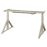 IDÅSEN underframe sit/stand f table tp, el, beige, 146x70 cm