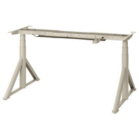 IDÅSEN underframe sit/stand f table tp, el, beige, 146x70 cm
