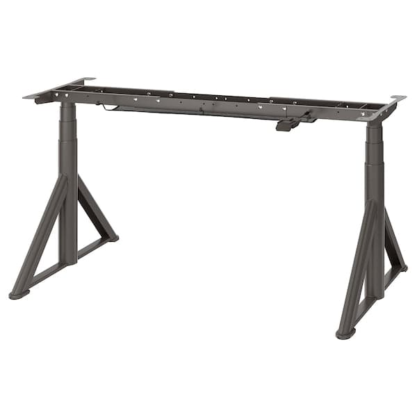 IDÅSEN Base with adjustable height, el - dark gray 146x70 cm , - best price from Maltashopper.com 00320723