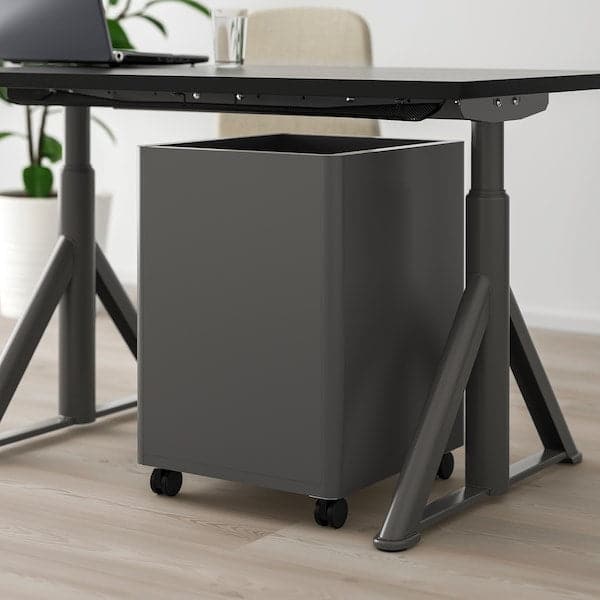 IDÅSEN Chest of drawers with wheels - dark gray 42x61 cm , 42x61 cm - best price from Maltashopper.com 30360982